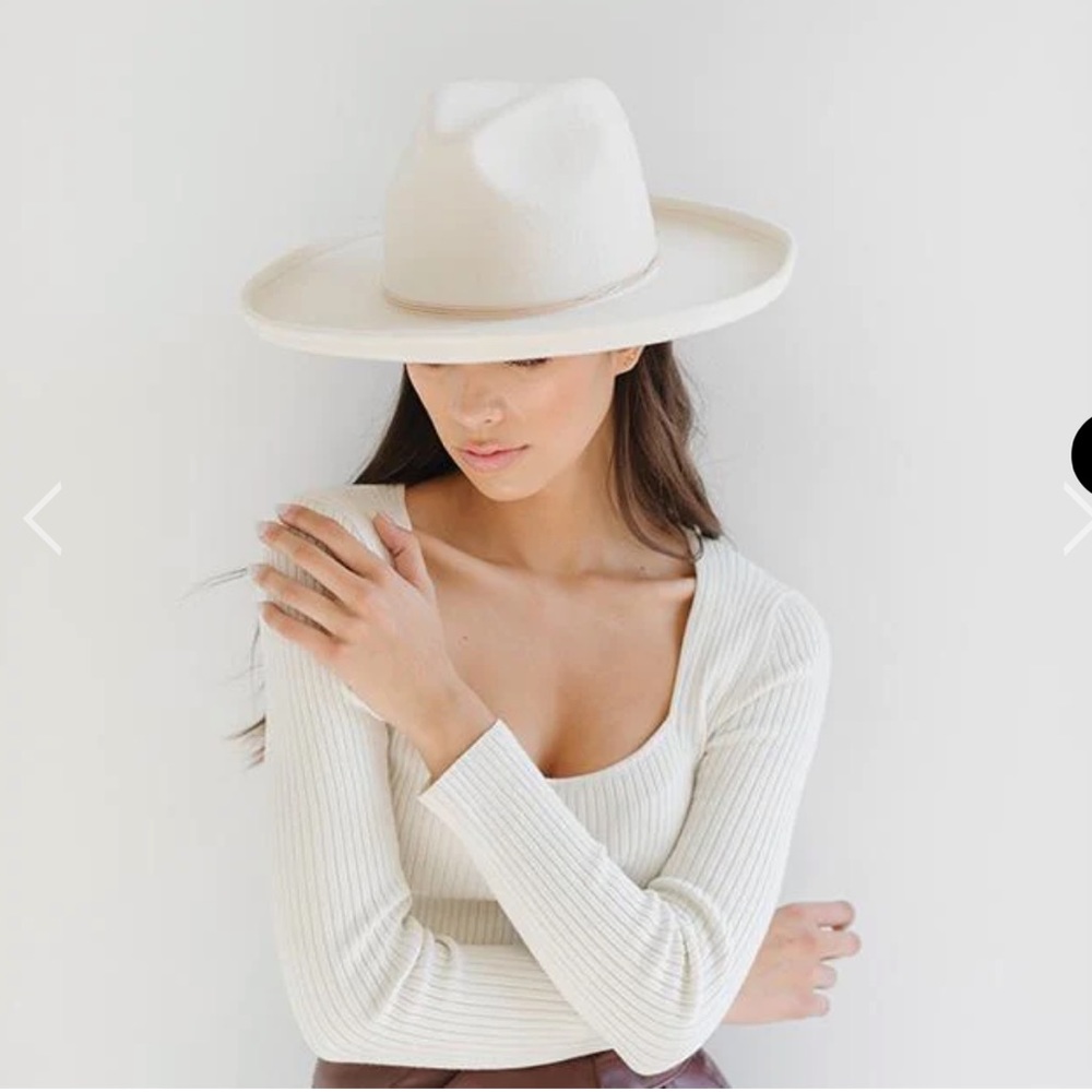 GIGI PIP Wide Brim Fedora in Ivory